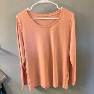 No Boundaries Womens Juniors Long Sleeve Light Pink T-Shirt Extra Large XL